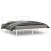 vidaXL Bedframe met hoofdbord metaal wit 180x200 cm