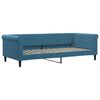 vidaXL Slaapbank met onderschuifbed en lades 90x200 cm fluweel blauw