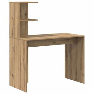 vidaXL Bureau Artisan Eiken 102 x 50 x 124 cm Bewerkt hout