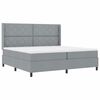 vidaXL Boxspring bed met matras Lichtgrijs 200 x 200 cm Stof
