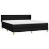 vidaXL Boxspring met matras stof zwart 180x200 cm
