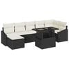 vidaXL Tuin Sofa Set 8 st Zwart en Cr&egrave;me