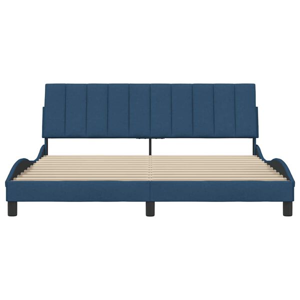 vidaXL Bedframe zonder matras "Hanko" stof blauw 180x200 cm