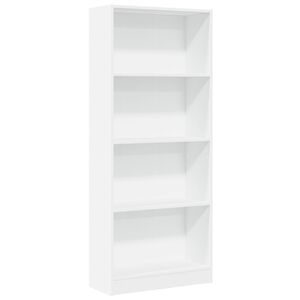 vidaXL Boekenkast 60x24x143 cm bewerkt hout wit
