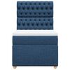vidaXL Boxspring met matras stof blauw 90x190 cm