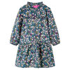 vidaXL Kinderjurk met lange mouwen 92 donkerblauw