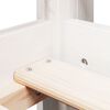 vidaXL Halfhoogslaper met ladder en bedhuis grenenhout wit 90x190 cm