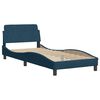 vidaXL Bed met matras fluweel blauw 90x200 cm