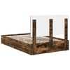 vidaXL Opslag bed met lade Gerookt eiken 135 x 190 cm Bewerkt hout