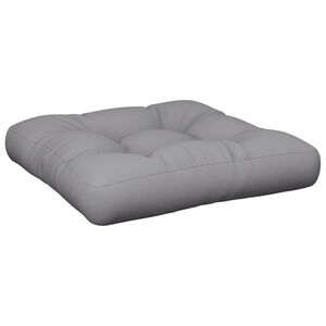 vidaXL Palletkussen 58x58x10 cm stof grijs