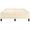 vidaXL Bedframe zonder matras 120x190 cm kunstleer cr&egrave;me