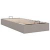 vidaXL Bedframe zonder matras 90x190 cm stof taupe