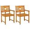 vidaXL Tuinbank 2 pcs Naturel 56 x 55,5 x 90 cm Massief Acaciahout