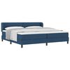 vidaXL Boxspringbed met matras met hoofdeinde Blauw 200 x 200 cm Stof