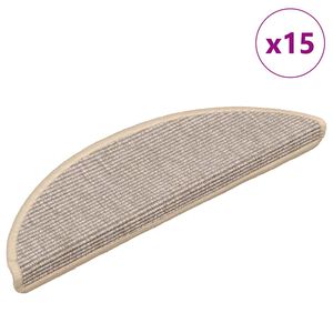 vidaXL Trapmatten 15 st 56x17x3 cm Zilver Halfrond