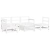 vidaXL 6-delige Loungeset massief grenenhout wit