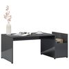 vidaXL Salontafel 90x45x35 cm bewerkt hout hoogglans grijs