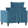 vidaXL Fauteuil 60 cm fluweel blauw