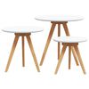 vidaXL Salontafel 3 st Bruin 50 x 50 x 46 cm Massief Notenhout