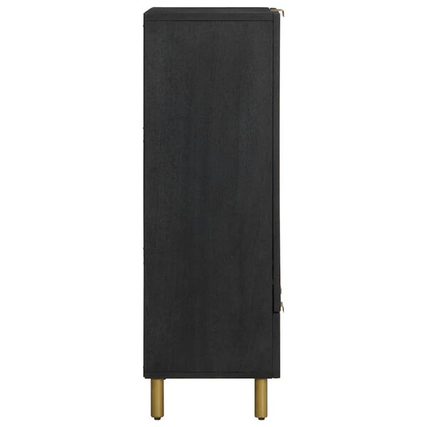 vidaXL Hoge kast 60x33x100 cm bewerkt hout zwart