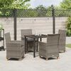 vidaXL Tuin eettafelset 5 pcs Grijs poly rattan