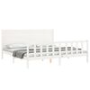 vidaXL Bedframe zonder matras massief grenenhout wit 200x200 cm