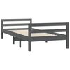 vidaXL Bedframe massief grenenhout grijs 90x200 cm