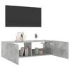 vidaXL Tv-wandmeubel met LED-verlichting 100x35x31 cm betongrijs