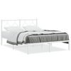 vidaXL Bedframe met hoofdbord metaal wit 140x190 cm