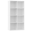 vidaXL Boekenkast/dressoir 66x30x130 cm bewerkt hout wit