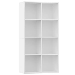 vidaXL Boekenkast/dressoir 66x30x130 cm bewerkt hout wit