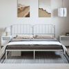 vidaXL Bedframe met hoofdbord metaal wit 193x203 cm