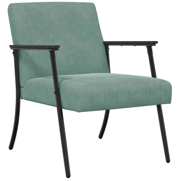vidaXL Fauteuil Zeegroen 59 x 75 x 78 cm Fluweel