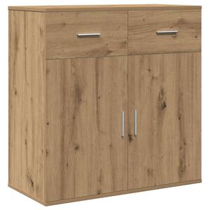 vidaXL Dressoir Artisan Eiken 78 x 38 x 80 cm Bewerkt hout
