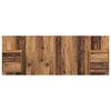 vidaXL Hoofdbord Met Kast met lade 3 pcs Oud Hout Bewerkt hout