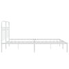 vidaXL Bedframe met hoofdbord metaal wit 160x200 cm