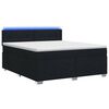 vidaXL Boxspring Bed met Matras en LED Zwart 140 x 200 cm Stof