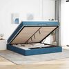 vidaXL Ottoman bed met matras 160x200cm fluweel donkerblauw