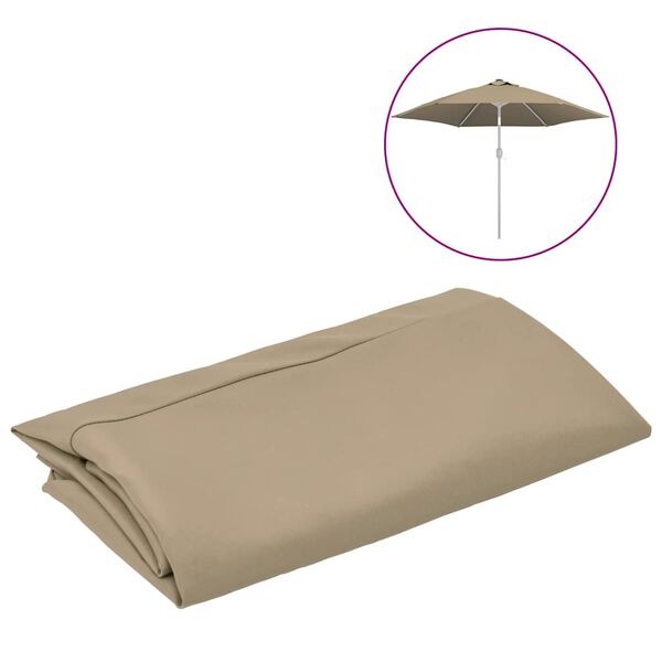 vidaXL Vervangingsdoek voor parasol 300 cm taupe