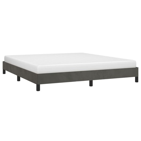 vidaXL Bedframe zonder matras 160x200 cm fluweel donkergrijs