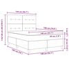 vidaXL LED Box Spring Bed met matras Donkergrijs 140 x 190 cm Stof
