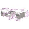 vidaXL Tuinbankenset met kussen 9 pcs Zwart poly rattan