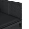 vidaXL 9-delige Tuinset poly rattan zwart