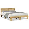 vidaXL Bedframe hoofdeinde zonder matras 140x190 cm massief hout eiken