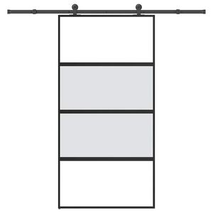 vidaXL Schuifdeur met beslag 102,5x205 cm gehard glas en aluminium