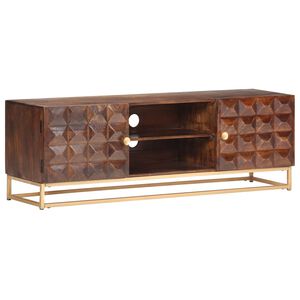 vidaXL Tv-meubel 124x29x45 cm massief mangohout
