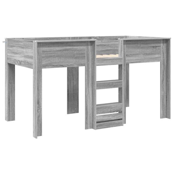 vidaXL Bunk Bed voor Kinderen Grijs Sonoma 100 x 200 cm Bewerkt hout