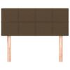 vidaXL Hoofdbord 90x5x78/88 cm stof donkerbruin