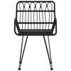 vidaXL Tuinstoelen 2 st met armleuning 56x64x80 cm PE-rattan zwart