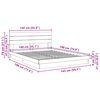 vidaXL Bedframe hoofdeinde zonder matras 140x190 cm massief hout eiken